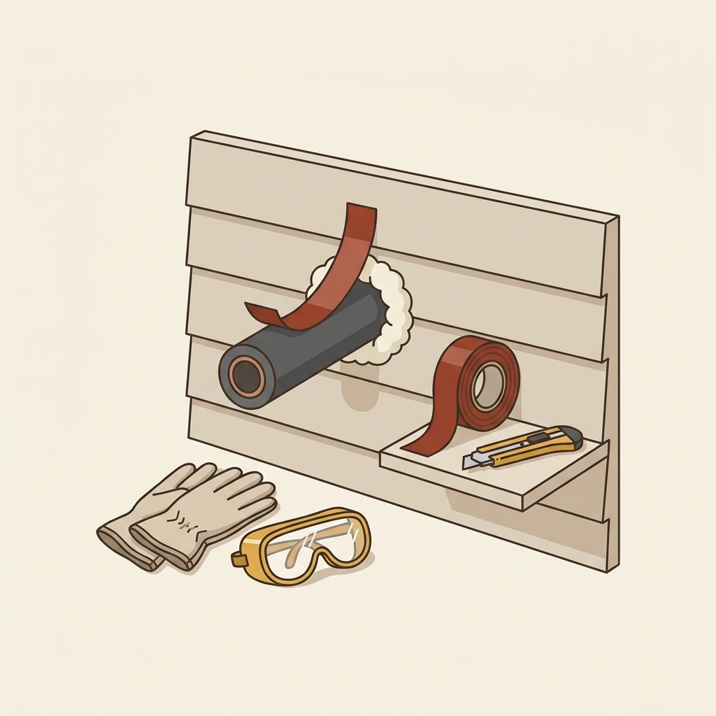 Illustration of a wall penetration with a protective weather seal